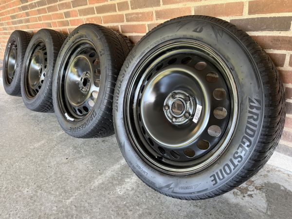 19” VW ID4/ID5 – ORIGINALE STÅLFÆLGE MED VINTERDÆK – REF P166